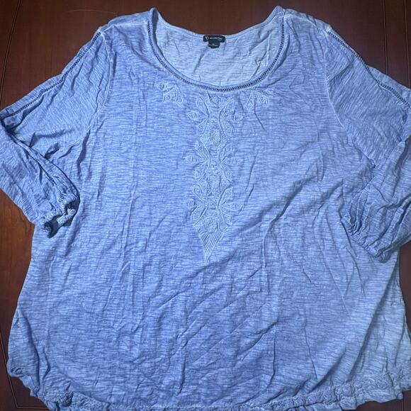 New Directions Tops - New Directions Blue Top Size 3X